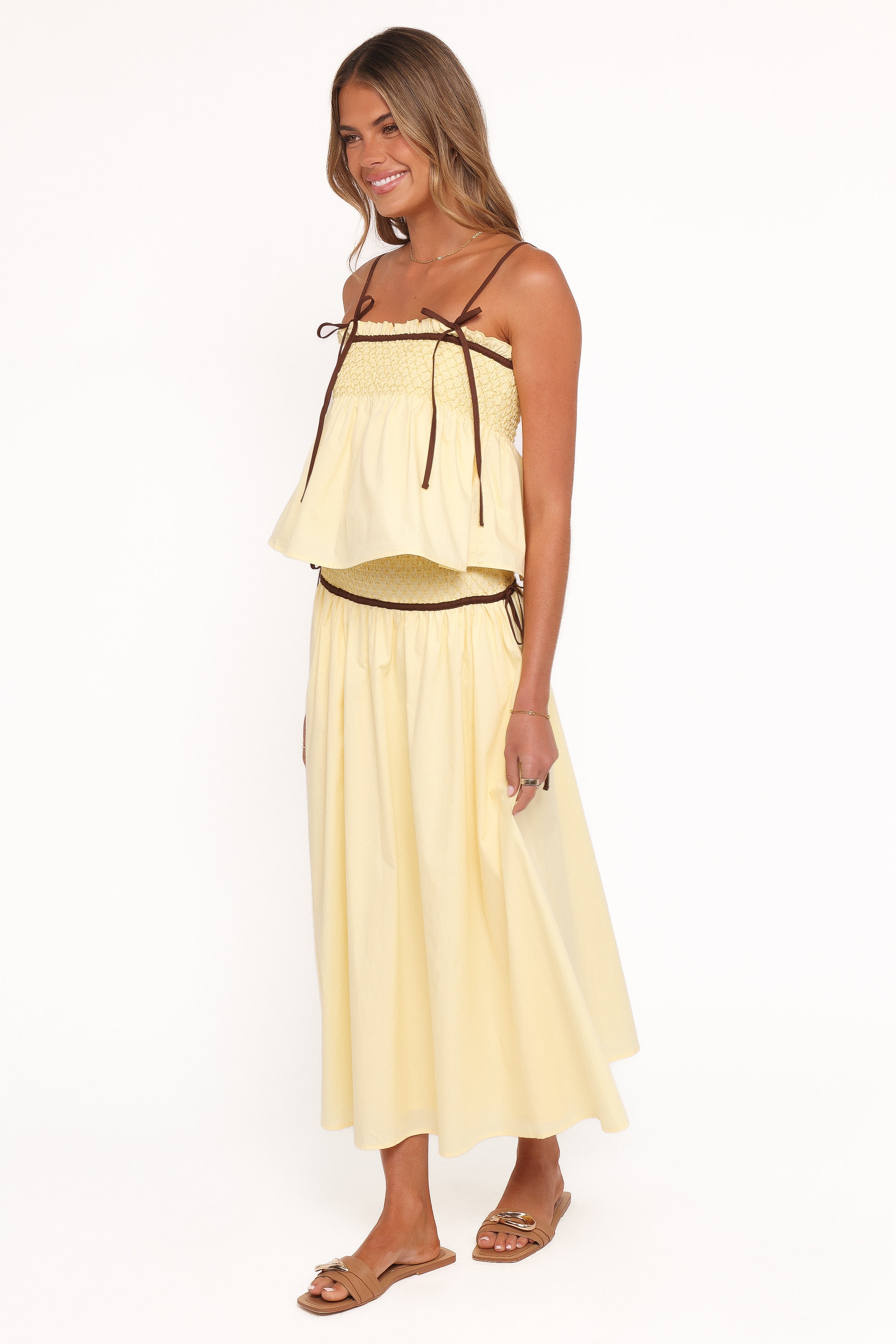 Orielle Maxi Skirt - Lemon