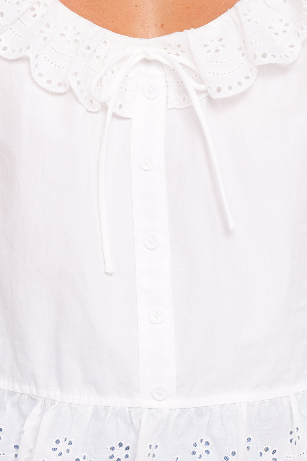 Anouk Button Through Top - White